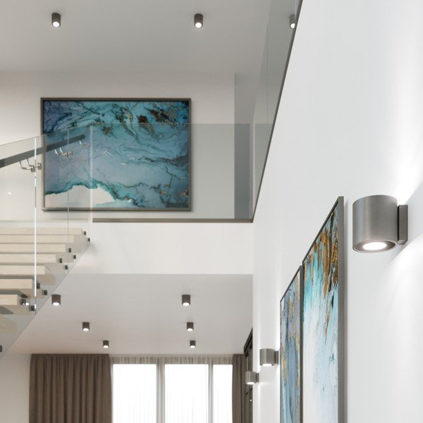 Тъмносив прожектор ø 10 cm Roda – Sollux-image-1