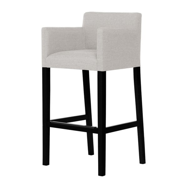Krémová barová židle s černými nohami Ted Lapidus Maison Sillage