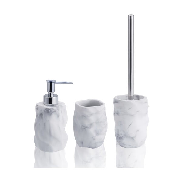 Комплект аксесоари за баня от бял мрамор Marble - Tomasucci