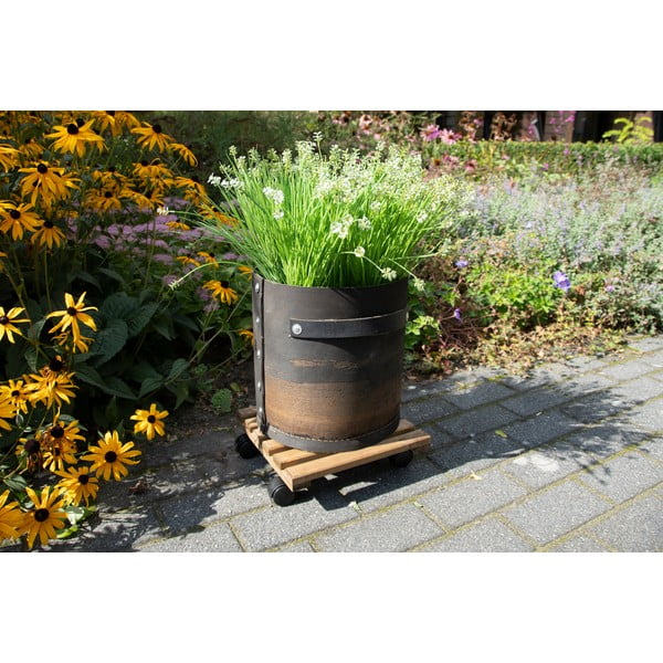 Дървена подвижна стойка за саксии (височина 8 cm) Indoor & Outdoor – Esschert Design-image-1