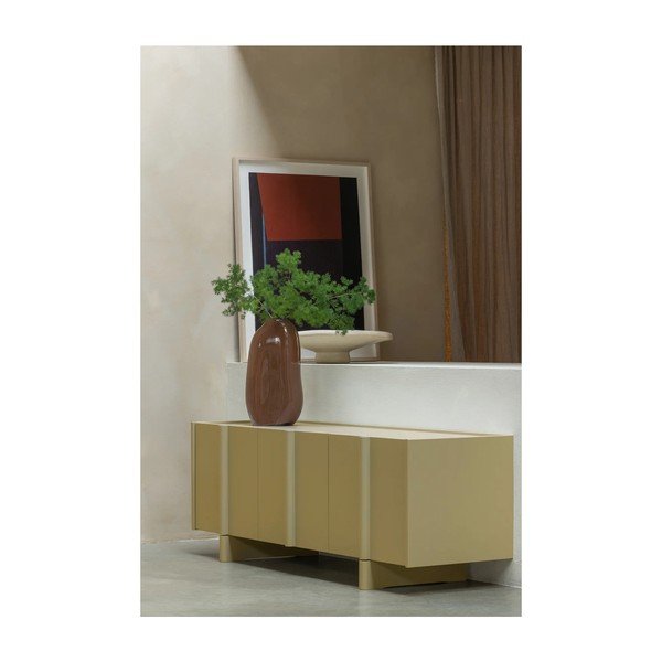 Зелена маса за телевизор от масивен бор 152x53x46 cm Basu – WOOOD-image-1