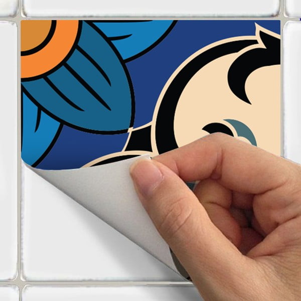 Комплект от 60 декоративни стикера за стена , 10 x 10 cm Toundra - Ambiance-image-1