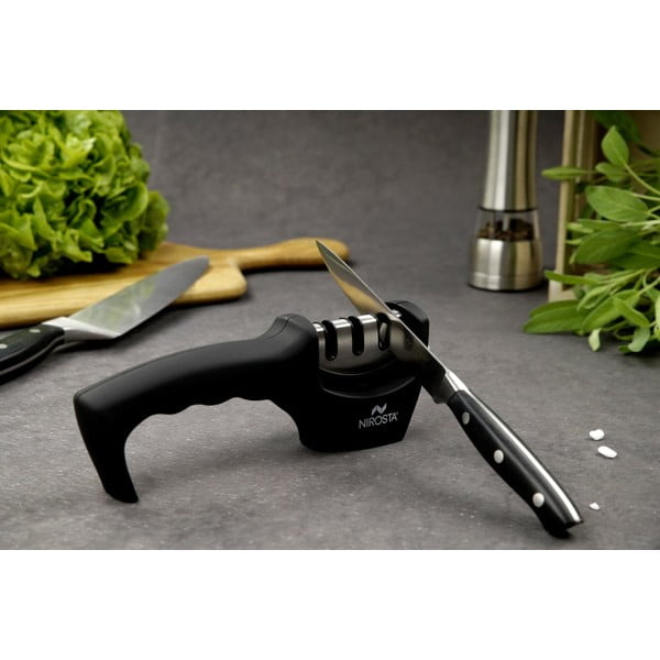 Black Sharpen 3-фазна точилка за ножове - Nirosta-image-1
