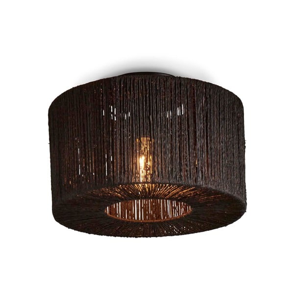 Черна лампа за таван с абажур от юта ø 30 cm Iguazu - Good&Mojo