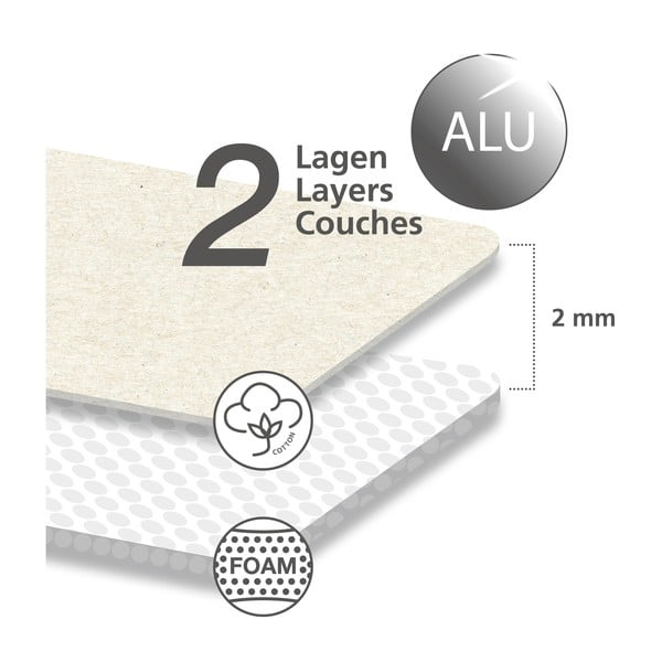 Сиво памучно покритие за дъска за гладене S Alu - Wenko-image-2