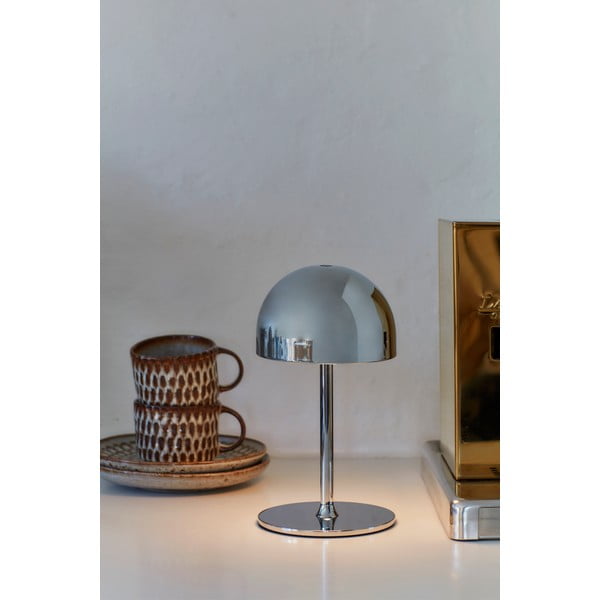 LED настолна лампа с дистанционно управление в сребрист цвят с метален абажур (височина 22 cm) Tim – Sirius-image-4