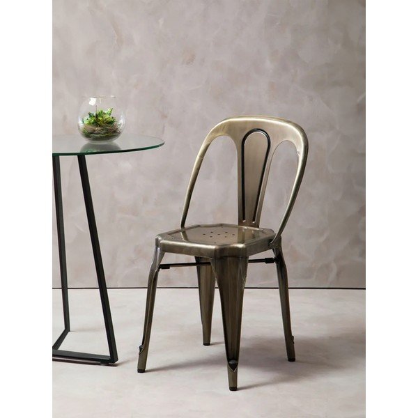 Метален трапезен стол в месингов цвят Grange – Premier Housewares-image-1