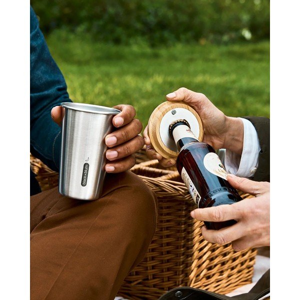 Чаша за път от неръждаема стомана в сребрист цвят 500 ml – Black + Blum-image-2