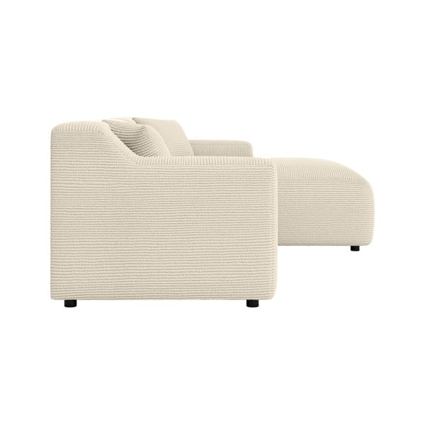 Бежово-кремав ъглов диван от рипсено кадифе (десен ъгъл) Martin – Ropez-image-3