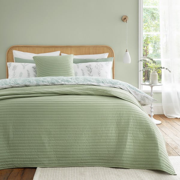Зелена ватирана покривка за двойно легло 220x230 cm - Bianca