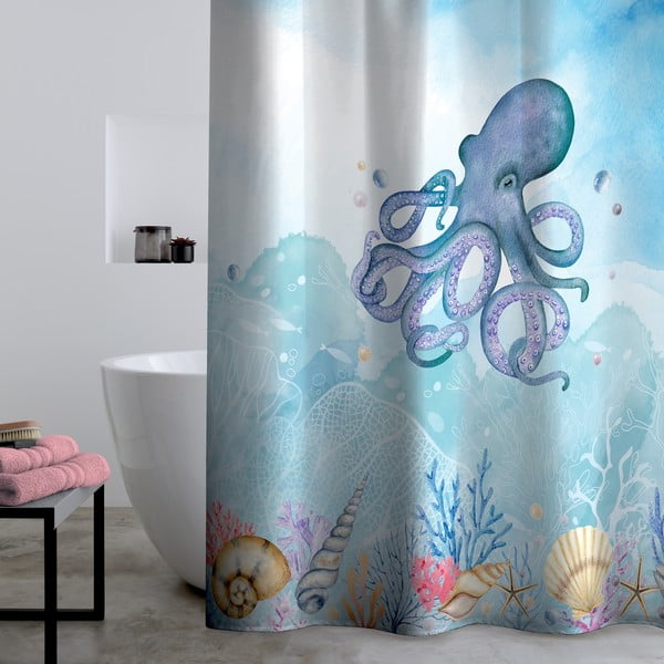 Завеса за душ 180x180 cm Octopus – Catherine Lansfield-image-1