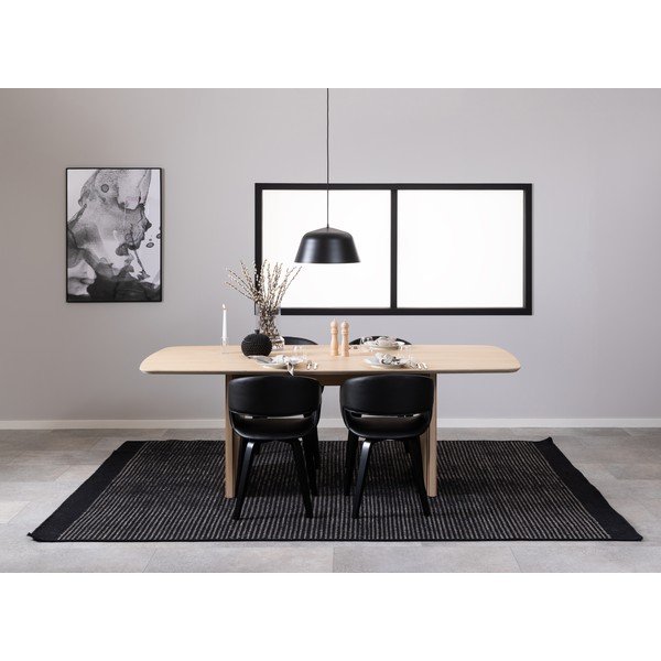 Бяла трапезна маса от дъб  105x220 cm Christo – Actona-image-1