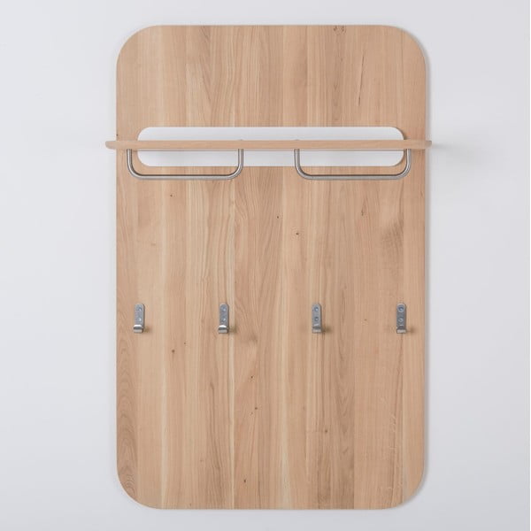 Стенна закачалка за дрехи от дъбово дърво Ena - Gazzda-image-1