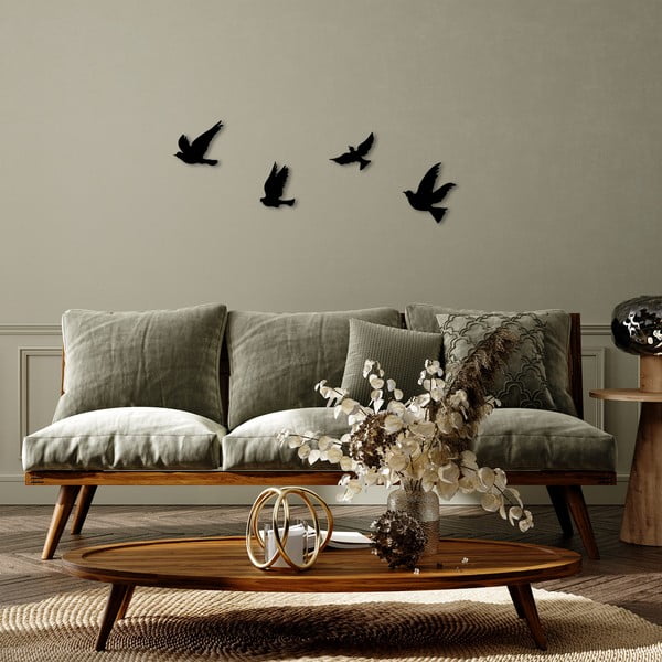 Метални декорации за стена в комплект от 4 броя 18x20 cm Birds – Wallity-image-3