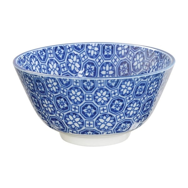 Modrá porcelánová miska na rýži Tokyo Design Studio Flower, ⌀ 12 cm