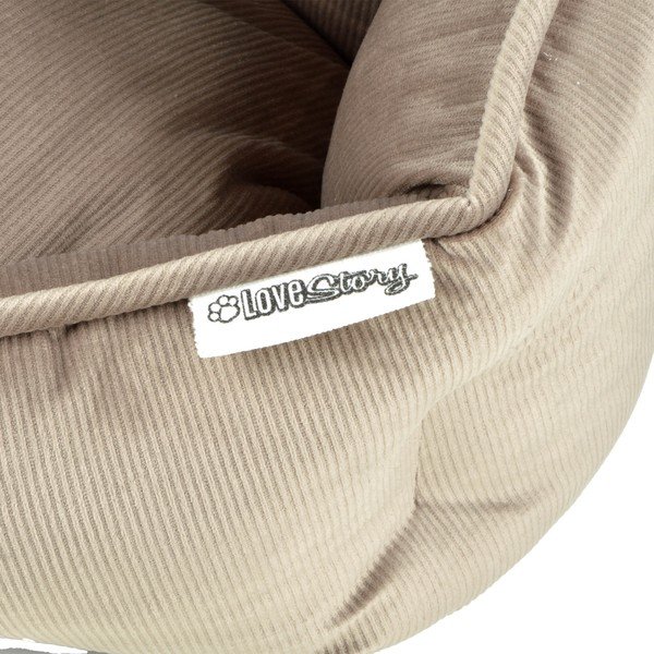 Светлокафяво легло за куче ø 40 cm – Love Story-image-3