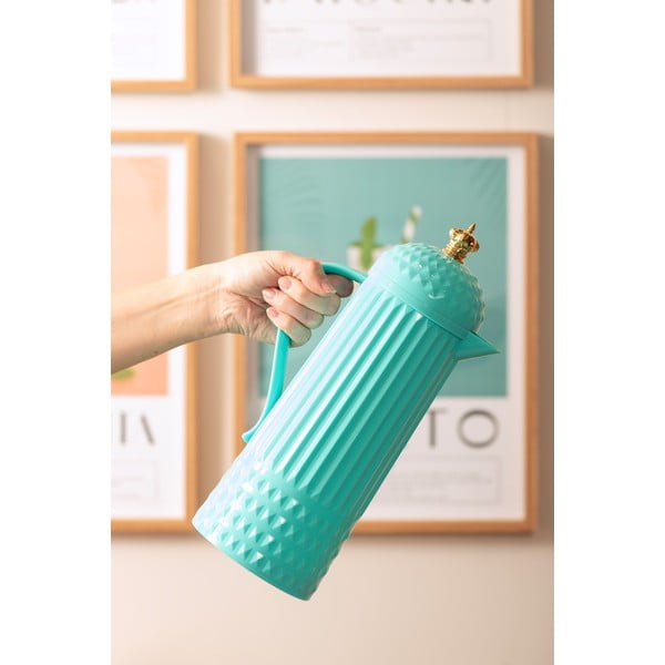 Тюркоазен термос 920 ml Crown  – PT LIVING-image-1