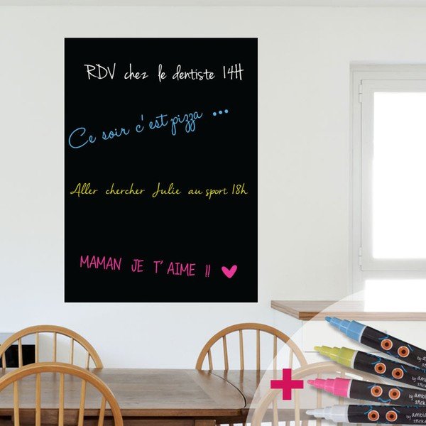 Комплект от стикери за стена и 4 маркера Правоъгълна форма, 55 x 75 cm - Ambiance-image-2