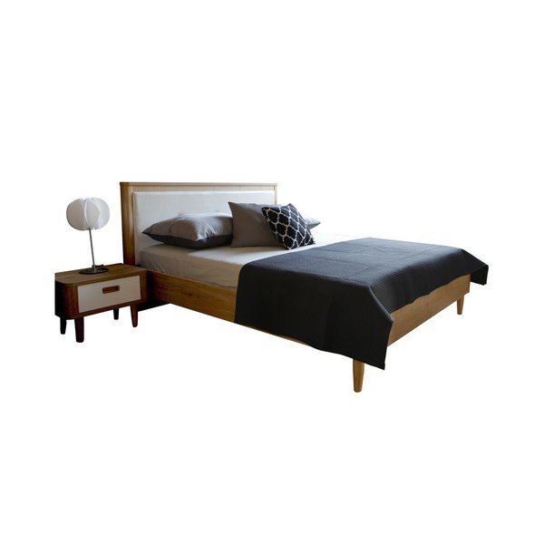 Bílá dvoulůžková postel Mazzini Beds Scandi, 140 x 200 cm-image-4