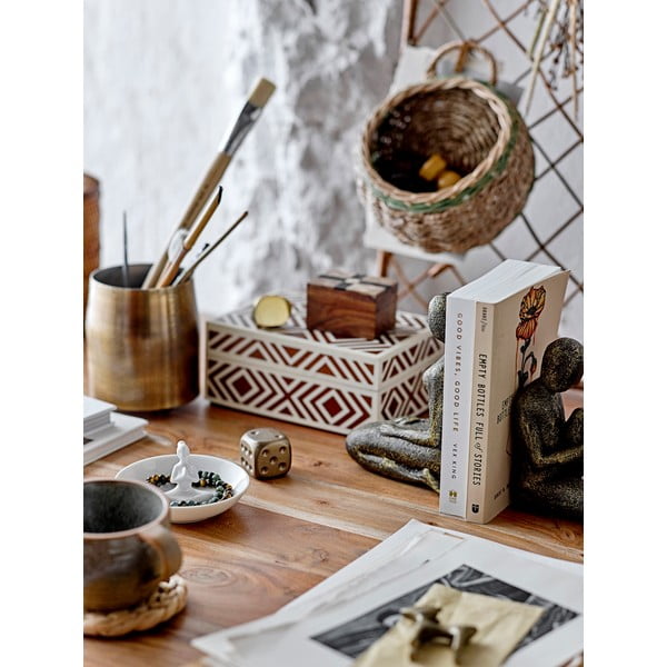 Кафява декоративна дървена кутия за съхранение 6,5x4,5x4 cm Cemile – Bloomingville-image-1