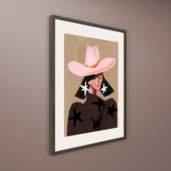 Печатна картина с включена рамка 50x70 cm Cowgirl – Styler-image-2