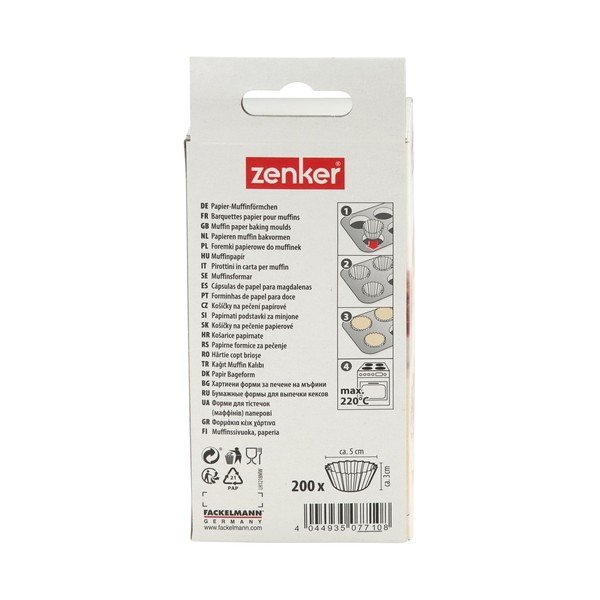 Комплект от 200 бели хартиени чаши за мъфини, ø 5 см - Zenker-image-2