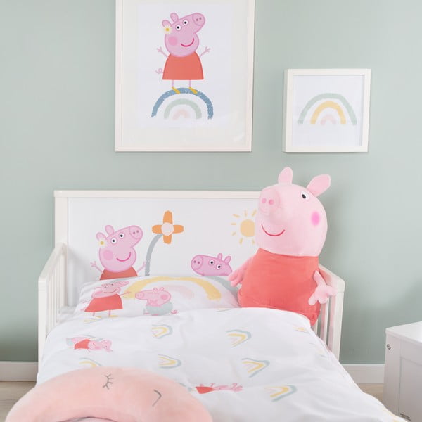 Памучно спално бельо за детско креватче 100x135 cm Peppa Pig – Roba-image-2