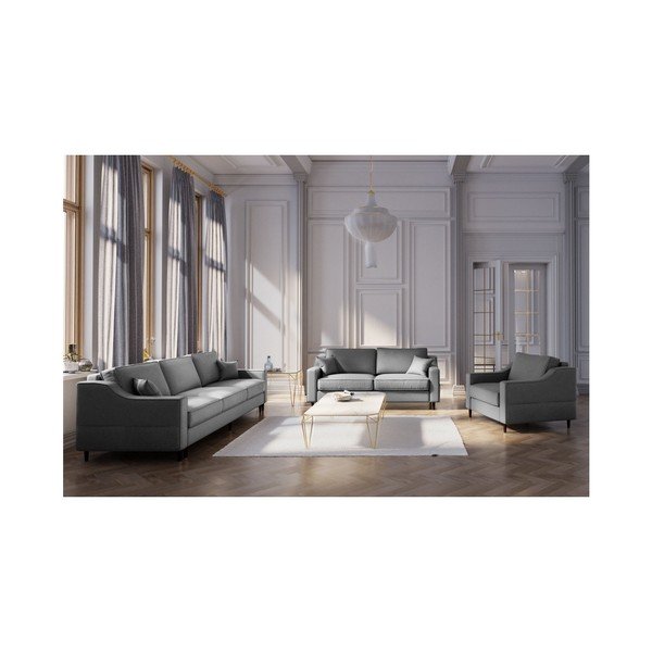 Тъмно сив триместен разтегателен диван с място за съхранение Narcisse - Mazzini Sofas-image-4