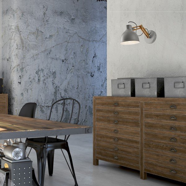 Сива и кафява стенна лампа ø 15 cm Marcello – LAMKUR-image-1