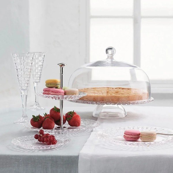 Двуетажна стойка от кристално стъкло , ⌀ 23 cm Bossa Nova - Nachtmann-image-2