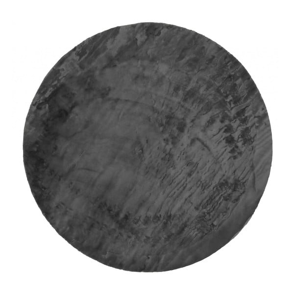 Антрацитен кръгъл килим подходящ за пране ø 100 cm Pelush Anthracite – Mila Home