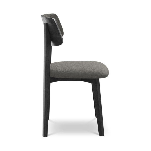 Сив трапезен стол от масивна дървесина Niu – Makamii-image-2