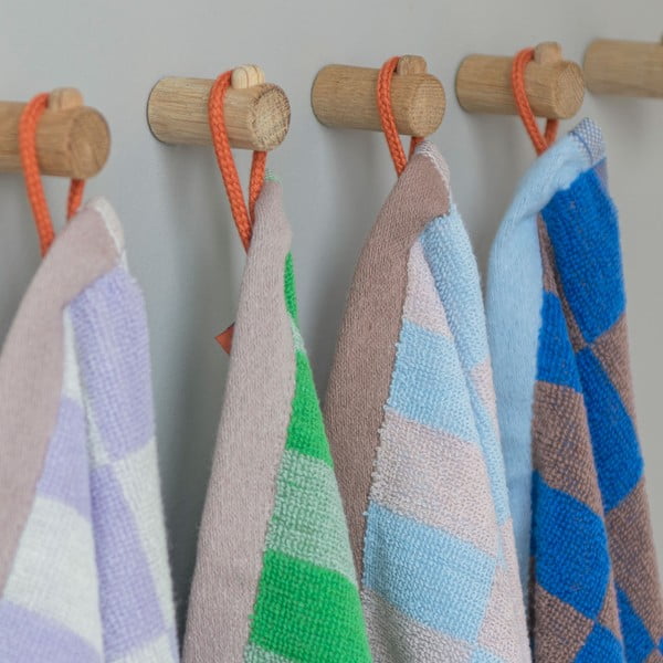 Светложълто-лилава кърпа за баня от органичен памук 70x133 cm Retro - Mette Ditmer Denmark-image-4