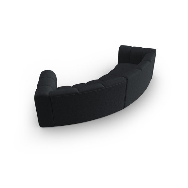 Черен диван 322 cm Lupine - Micadoni Home-image-4