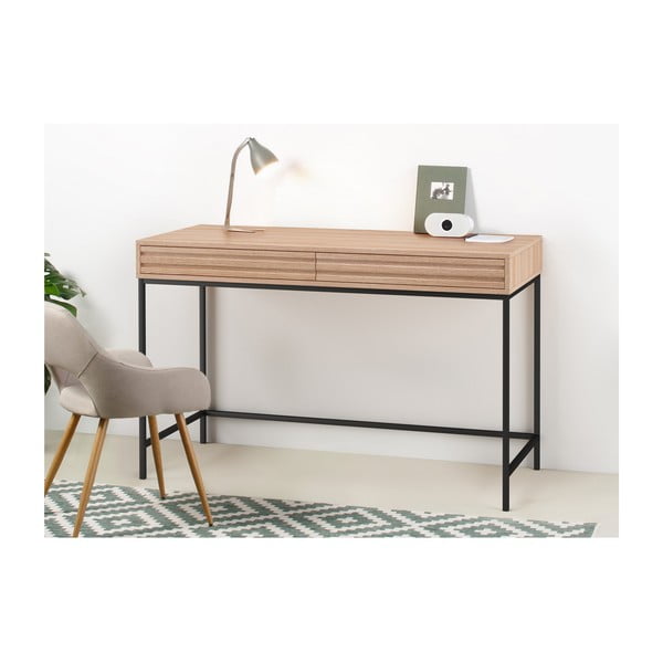 Работна маса с дъбов плот 50x120 cm Celine – Støraa-image-2