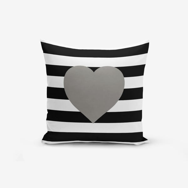 Калъфка за възглавница от памучна смес Striped Grey, 45 x 45 cm - Minimalist Cushion Covers