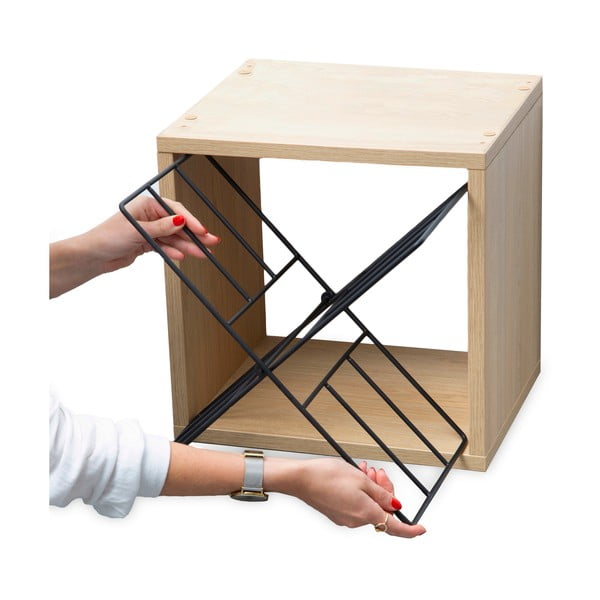 Стелаж за вино от декор от ясен естествен брой бутилки 12 36,5x36x29 cm Macon – Compactor-image-4