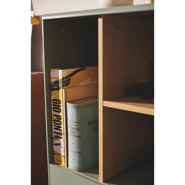 Зелен шкаф за книги 80x134 cm Color Living - Tom Tailor-image-1