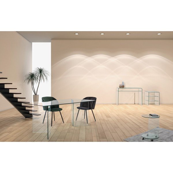 Стъклена странична масичка 40x50 cm Iride – Bizzotto-image-4