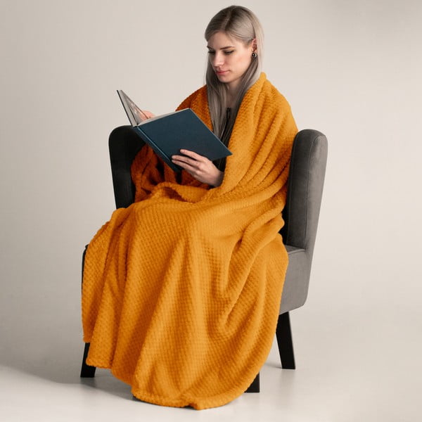 Оранжево одеяло от микрофибър , 170 x 210 cm Henry - DecoKing-image-1