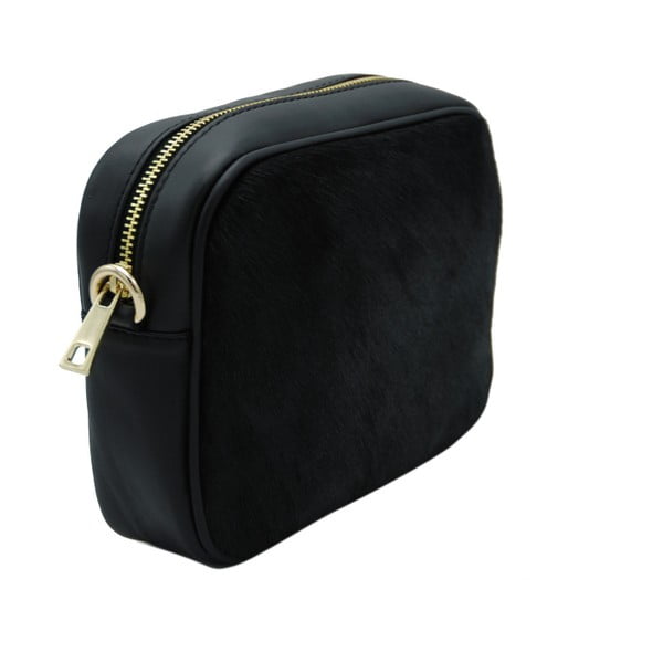 Малка кожена чанта за рамо Mini Black - Andrea Cardone