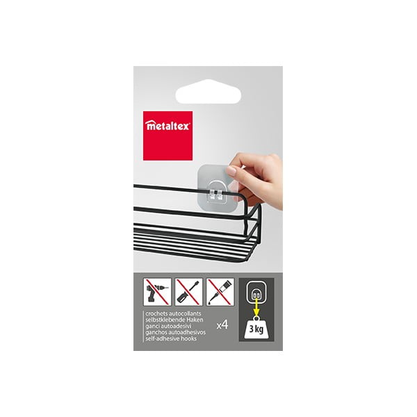 Пластмасови куки в комплект от 4 бр. – Metaltex-image-1