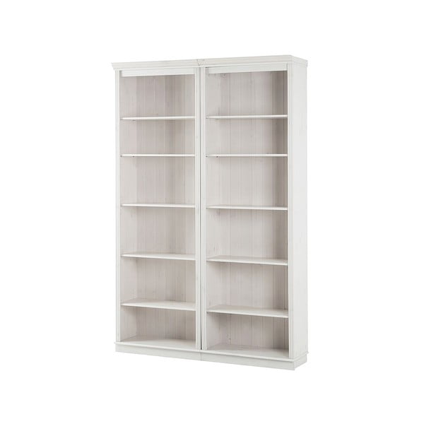 Бяла библиотека от масивен бор 148x223 cm Anita – Støraa-image-2