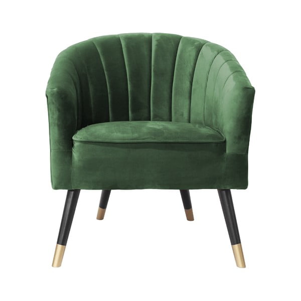Тъмнозелено кадифено кресло Royal - Leitmotiv