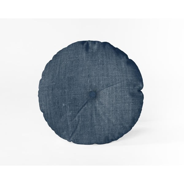 Синя възглавница Cojin Redondo Blue, ⌀ 45 cm - Really Nice Things