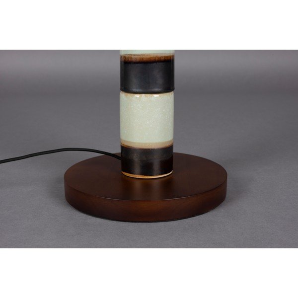 Подова лампа с текстилен абажур в тъмнокафяв и светлозелен цвят (височина 143 cm) Vertigo – Dutchbone-image-4