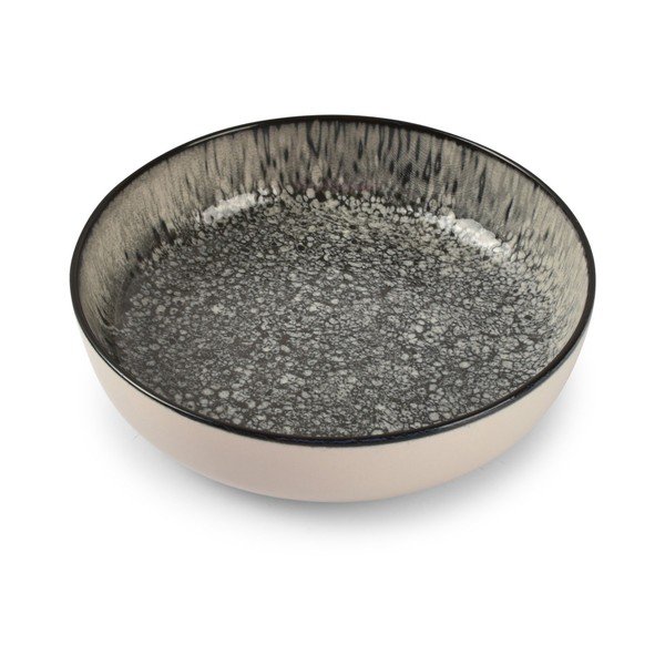 Черна/кремава супена глинена чиния ø 18,5 cm Gravel – ONA