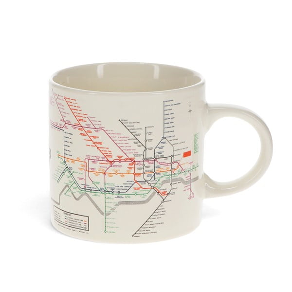 Бежова керамична чаша 350 ml Heritage Tube Map – Rex London