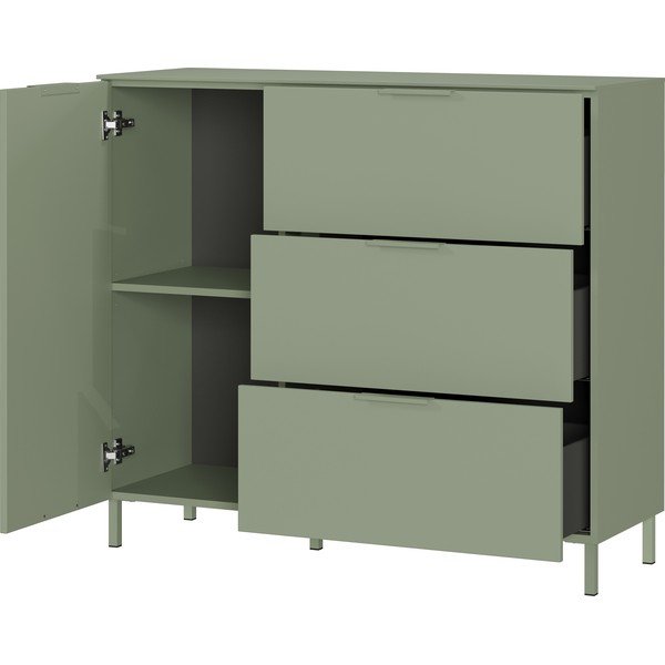 Зелено матово шкафче 109x98x40 cm Savoca – Germania-image-3