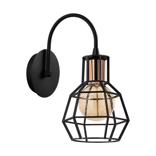 Стенна лампа в черен и брознов цвят ø 17 cm Kapadokya – Opviq lights-image-2